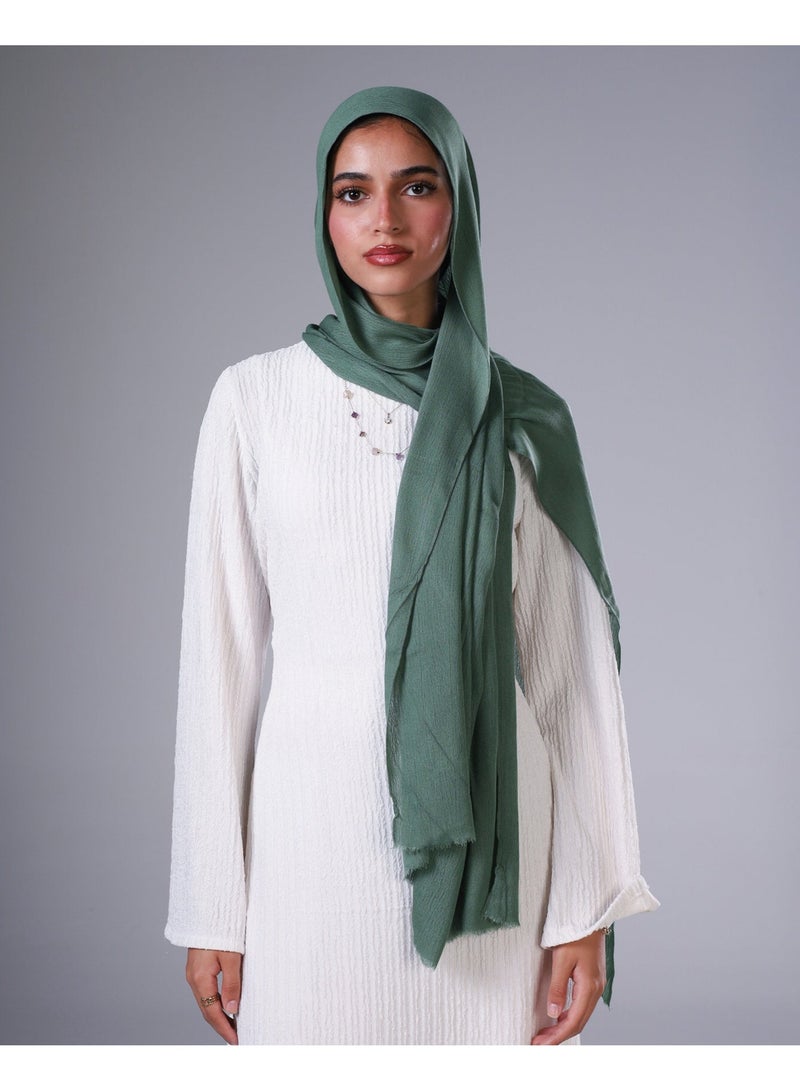 Lavezzi Cotton Sponge Modal Hijab for Women – Soft Breathable Head Scarf – Elegant Modest Fashion Head Wrap (Olive Green) - Image 1